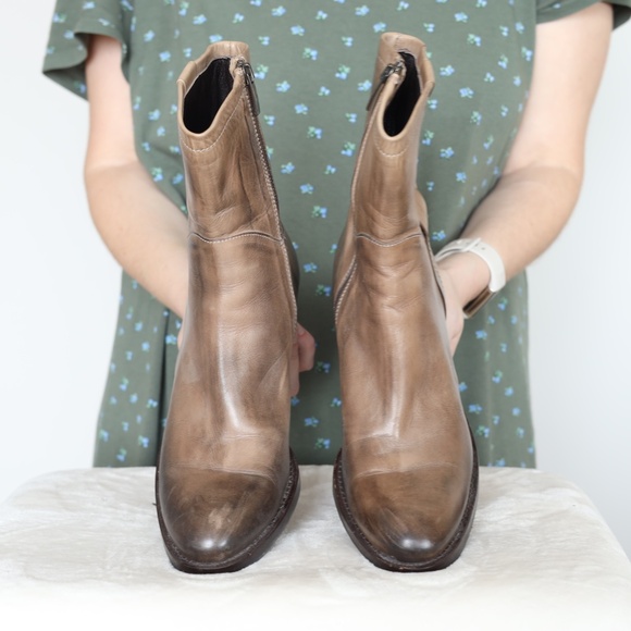 Angelo Bervicato Italian Leather Brown Ankle Boots - Size 39.5 (EU) 9 (US) - Picture 8 of 8